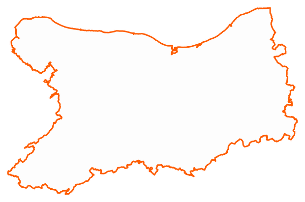 Contour du département du Calvados