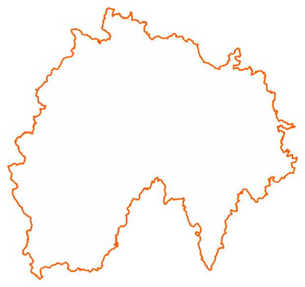 Contour du département du Cantal