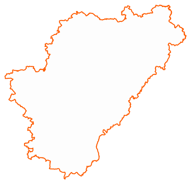 Contour du département de la Charente