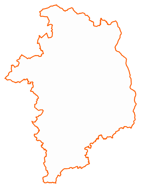 Contour du département du Cher