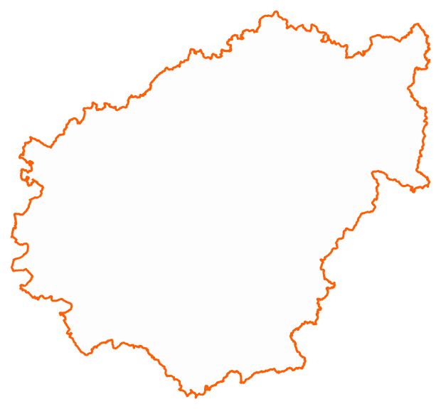 Contour du département de la Corrèze