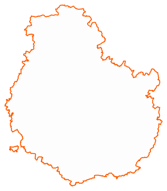 Contour du département de la Côte-d'Or