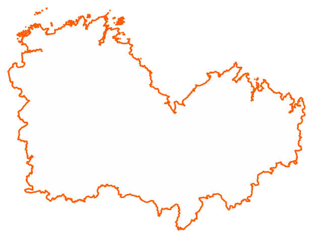 Contour du département des Côtes-d'Armor
