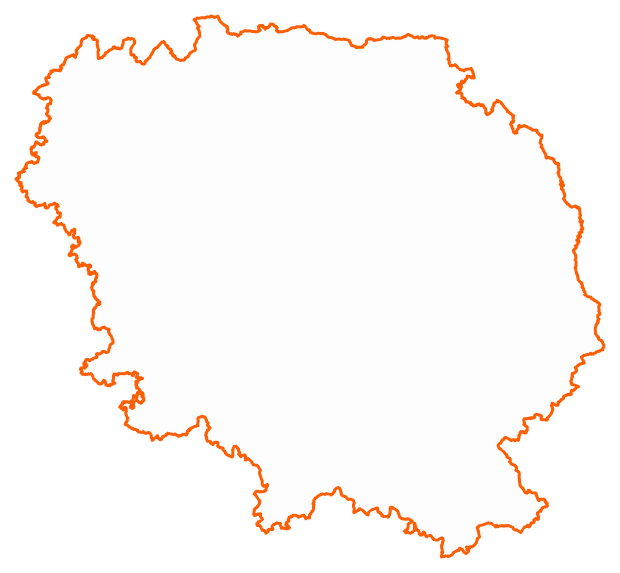 Contour du département de la Creuse