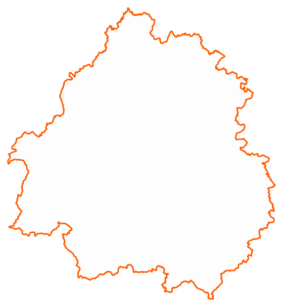 Contour du département de la Dordogne
