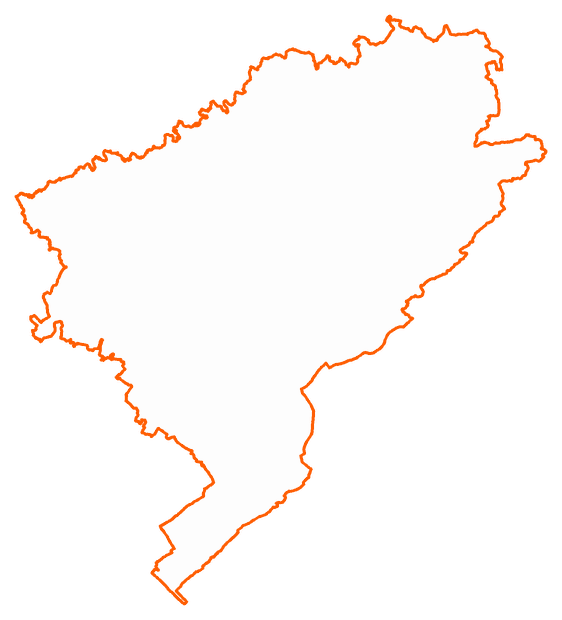 Contour du département du Doubs