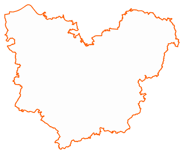 Contour du département de l'Eure