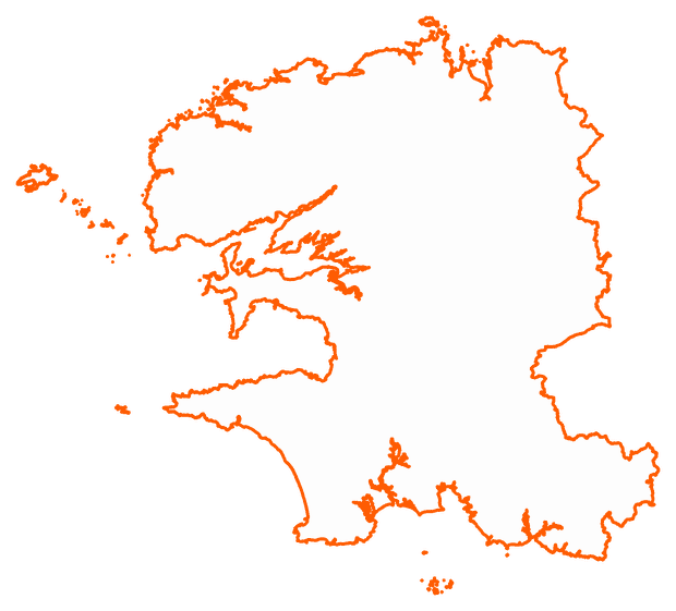 Contour du département du Finistère
