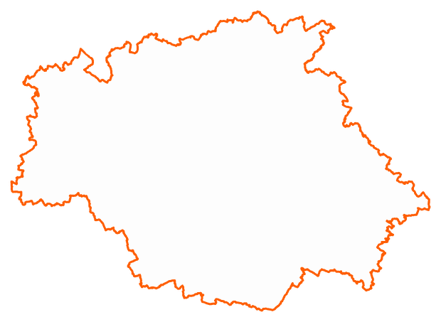 Contour du département du Gers