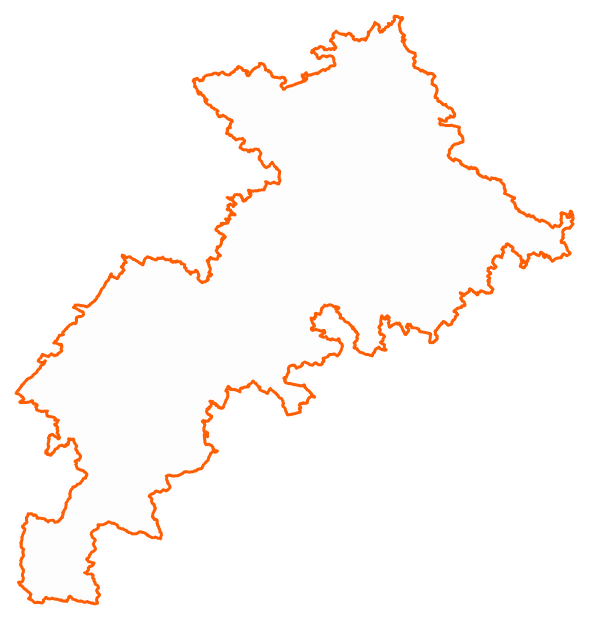 Contour du département de la Haute-Garonne