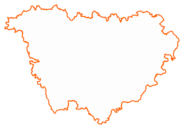 Contour du département de la Haute-Loire