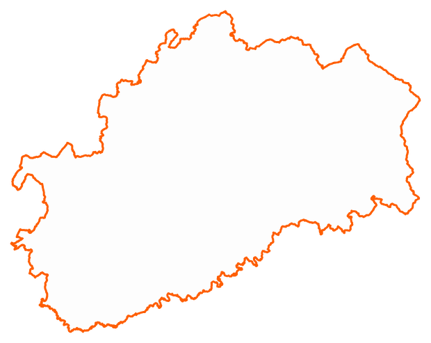 Contour du département de la Haute-Saône
