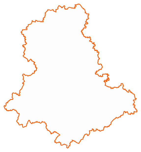 Contour du département de la Haute-Vienne