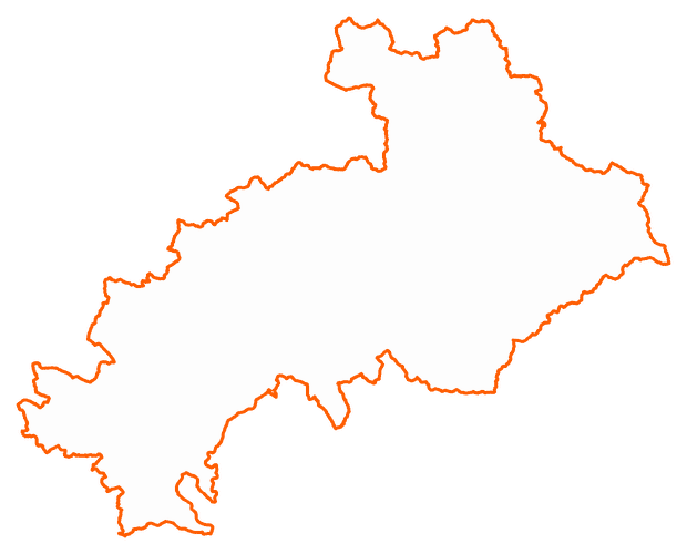 Contour du département des Hautes-Alpes