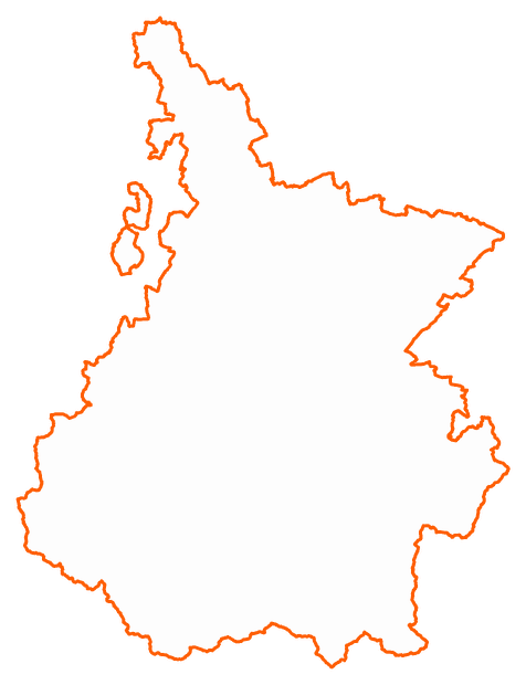 Contour du département des Hautes-Pyrénées