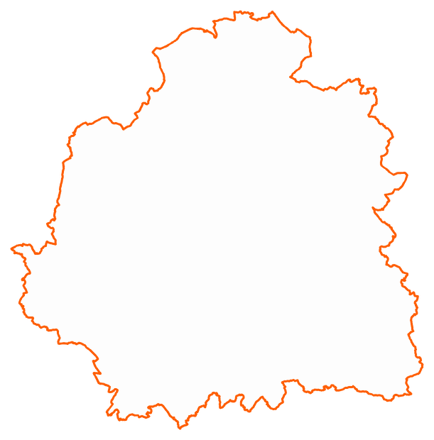 Contour du département de l'Indre