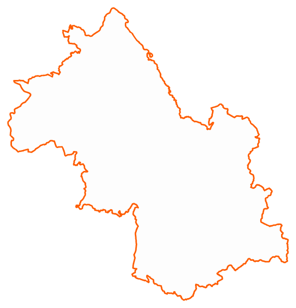 Contour du département de l'Isère