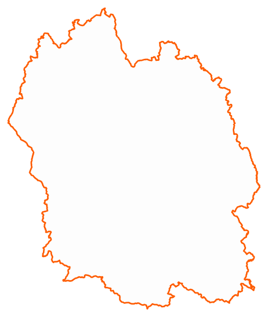 Contour du département de la Lozère