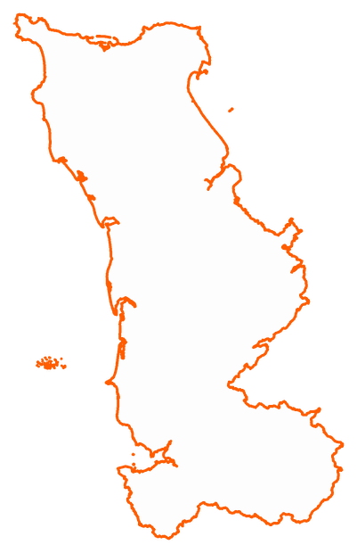 Contour du département de la Manche