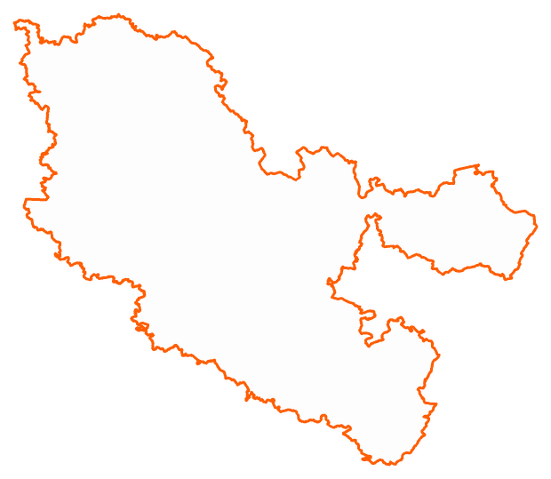 Contour du département de la Moselle