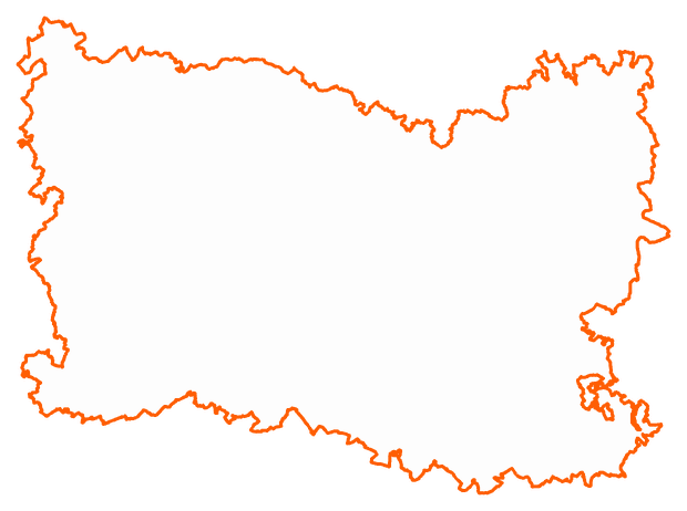 Contour du département de l'Oise