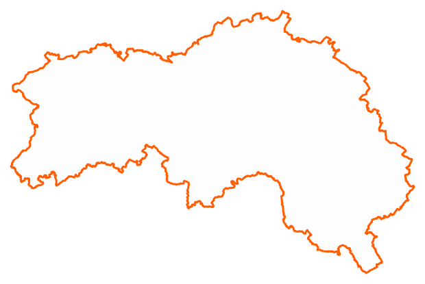 Contour du département de l'Orne