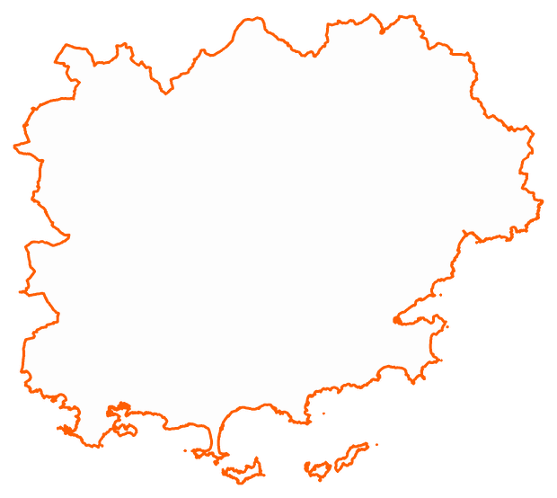 Contour du département du Var