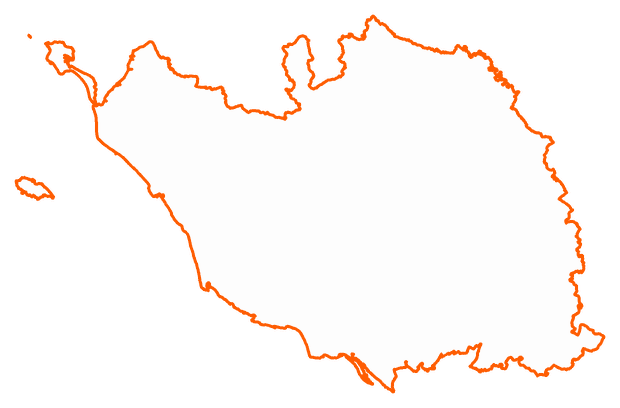 Contour du département de la Vendée