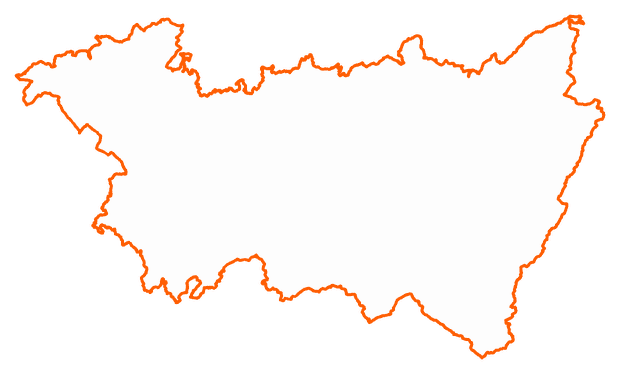 Contour du département des Vosges