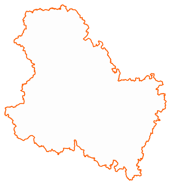 Contour du département de l'Yonne