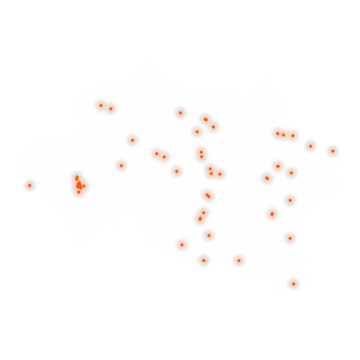Carte des positions d’urbex de l'Allier