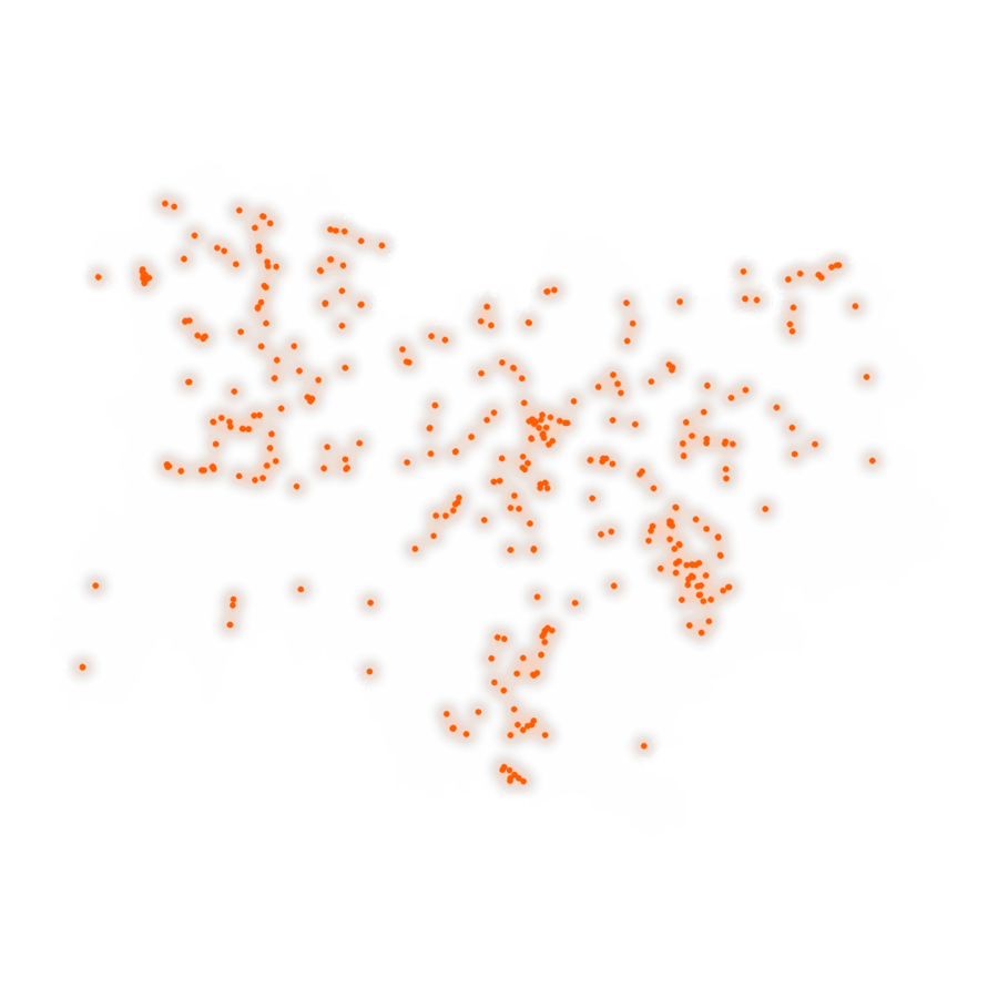 Carte des positions d’urbex d'Auvergne-Rhône-Alpes