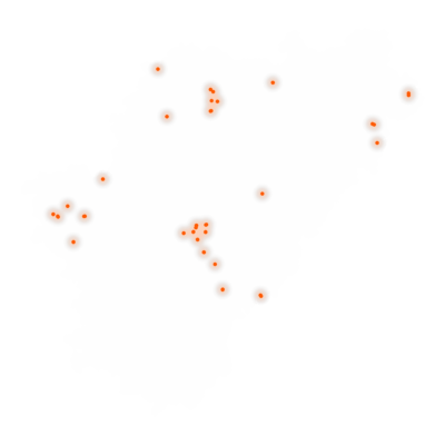 Carte des positions d’urbex de la Charente