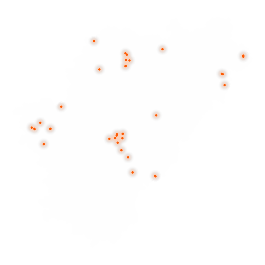 Carte des positions d’urbex de la Charente
