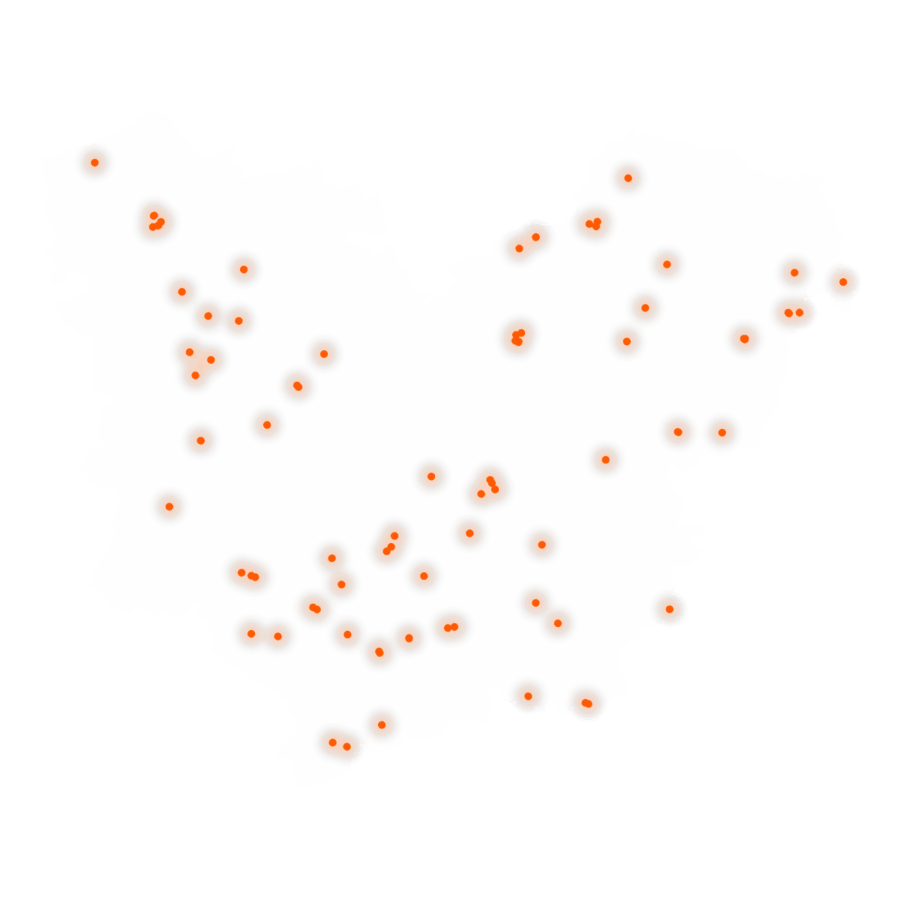Carte des positions d’urbex de l'Eure