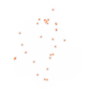 Carte des positions d’urbex d'Eure-et-Loir