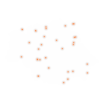Carte des positions d’urbex du Gers