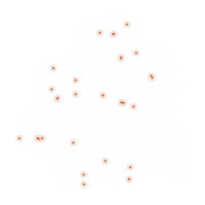 Carte des positions d’urbex de l'Indre
