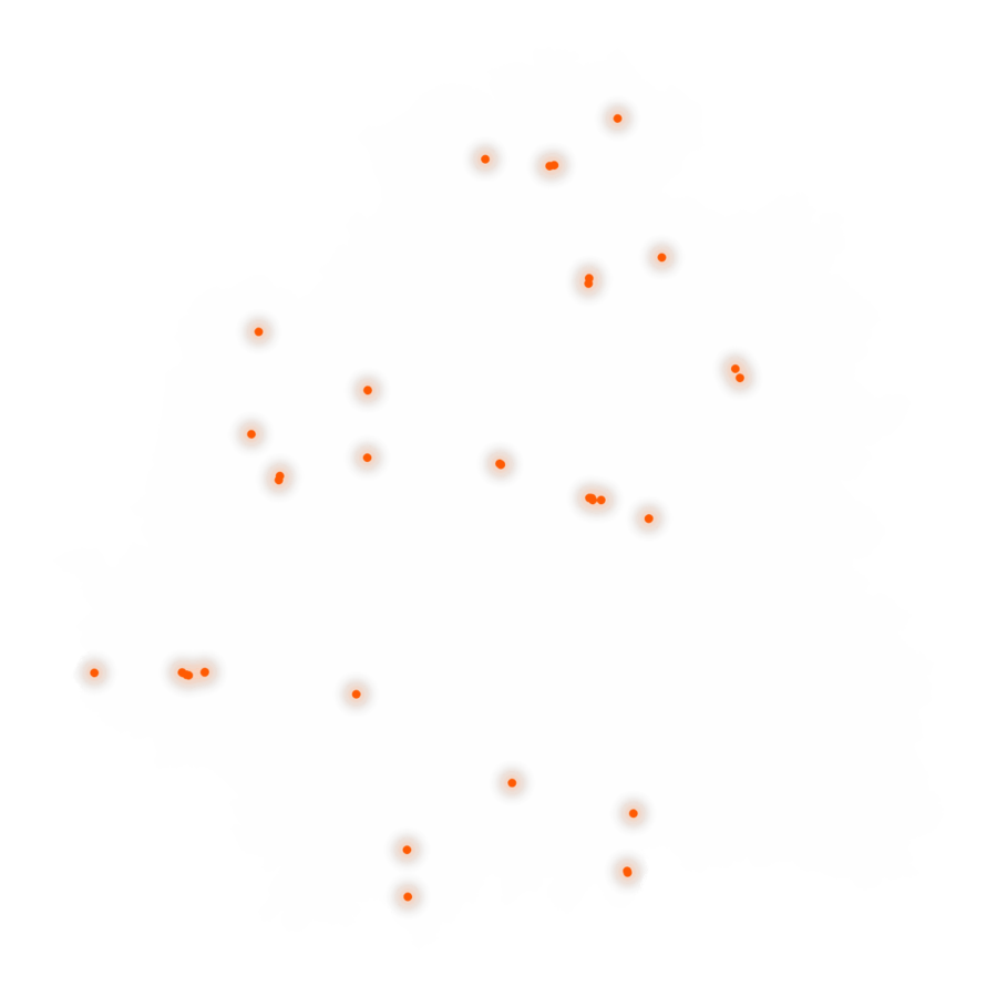 Carte des positions d’urbex de l'Indre