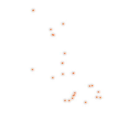 Carte des positions d’urbex de la Loire