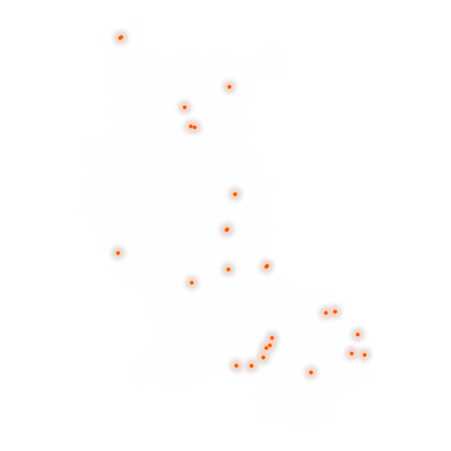 Carte des positions d’urbex de la Loire