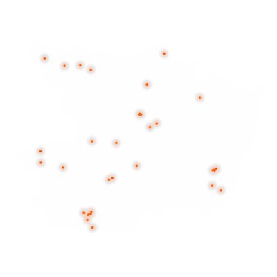 Carte des positions d’urbex de Maine-et-Loire