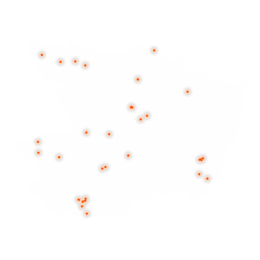 Carte des positions d’urbex de Maine-et-Loire