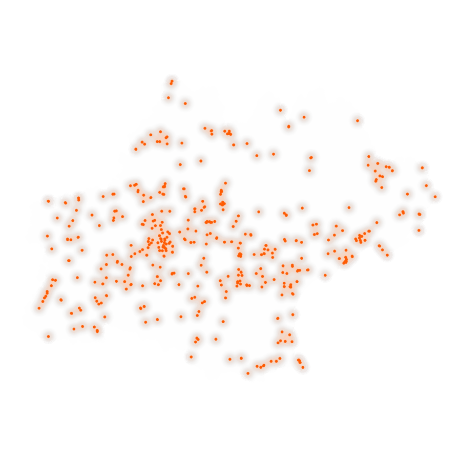 Carte des positions d’urbex d'Occitanie