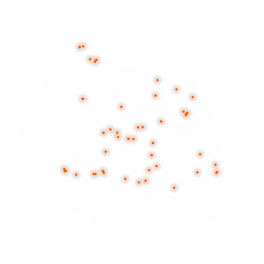 Carte des positions d’urbex du Puy-de-Dôme