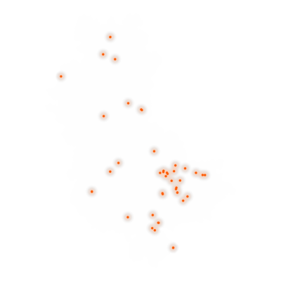 Carte des positions d’urbex du Rhône