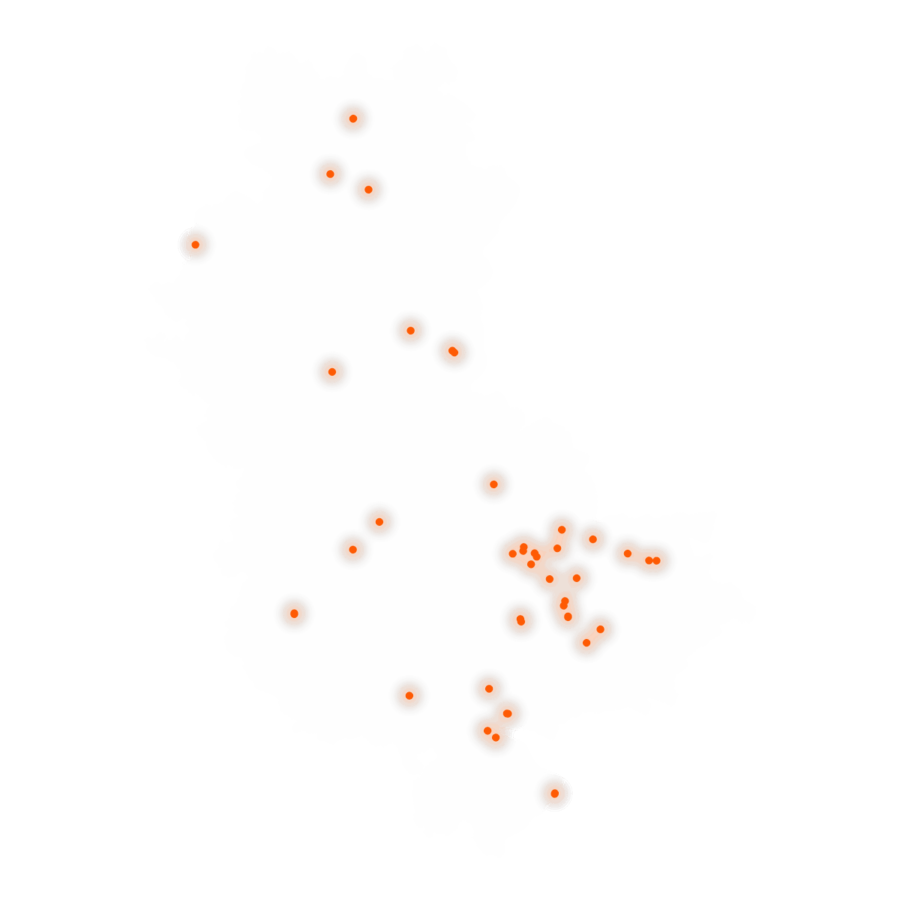 Carte des positions d’urbex du Rhône