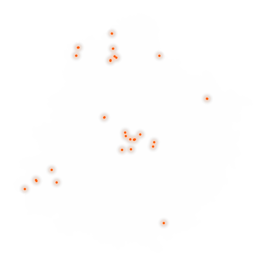 Carte des positions d’urbex de la Sarthe